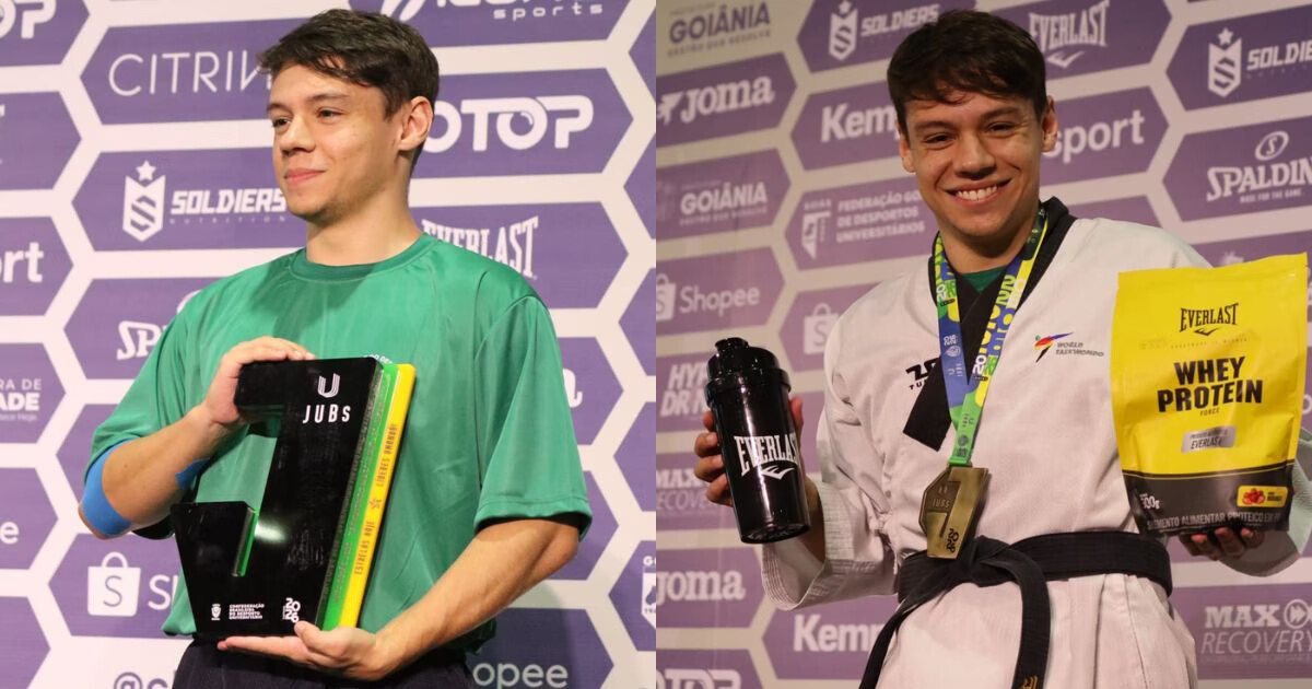 Atleta de Brusque é bicampeão dos Jogos Universitários Brasileiros no taekwondo