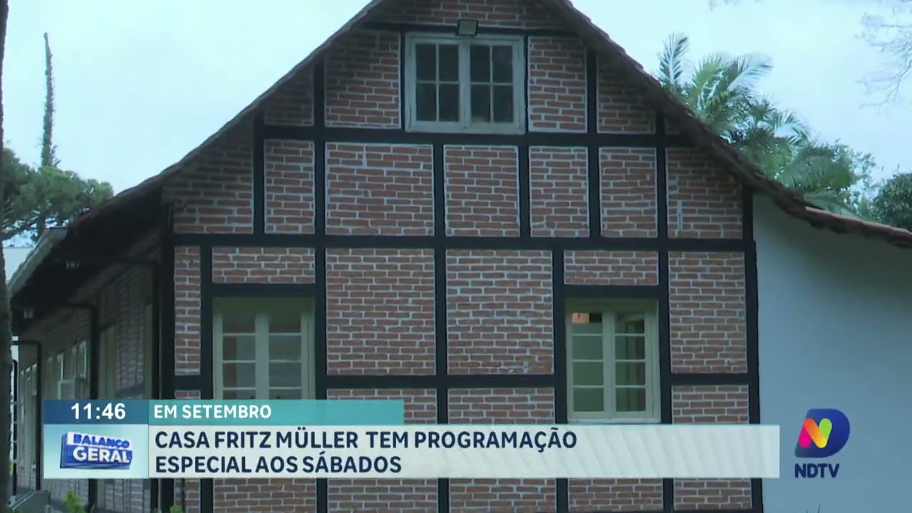 Em setembro: Casa Fritz Mmüller tem programação especial aos sábados.