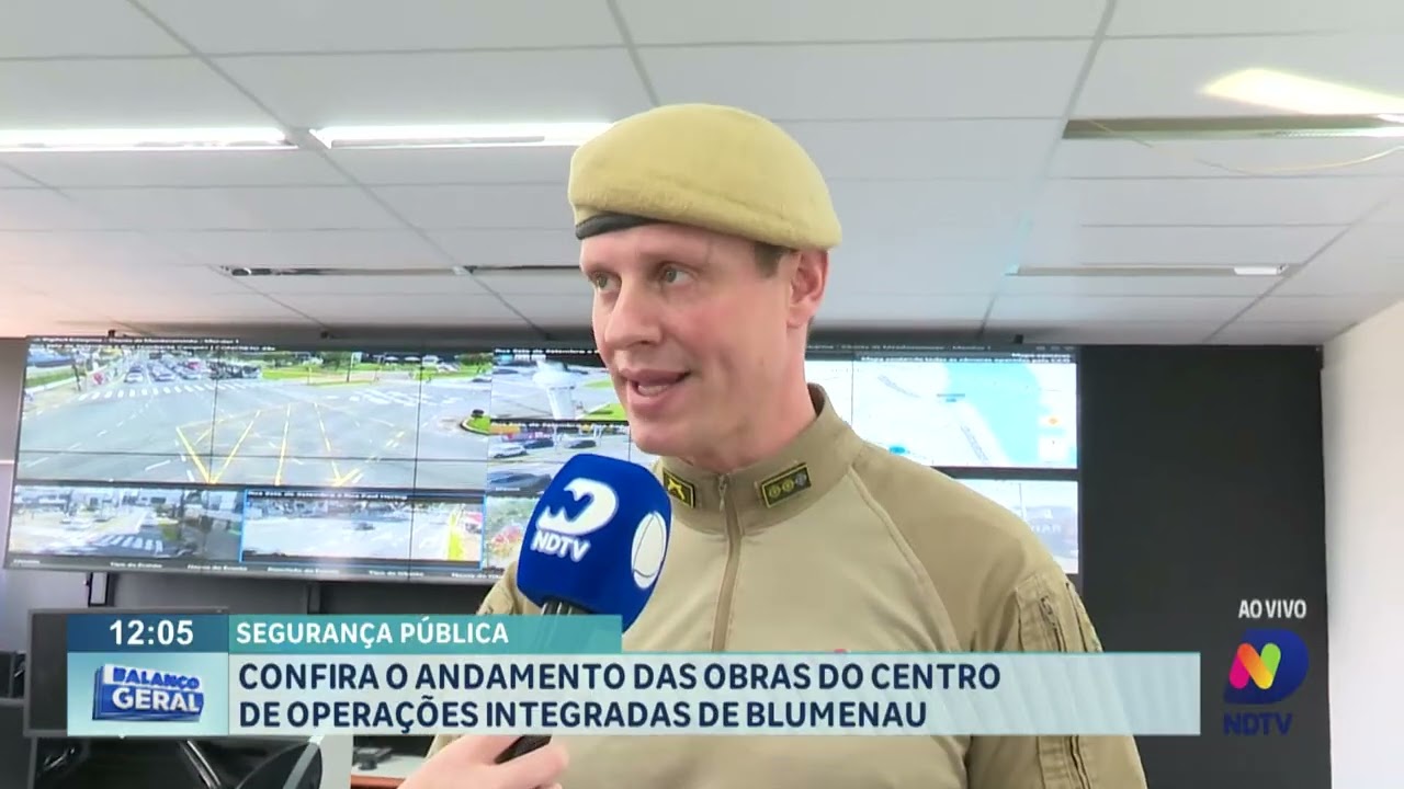 Segurança pública: confira o andamento das obras do Centro de Operações Integradas de Blumenau.