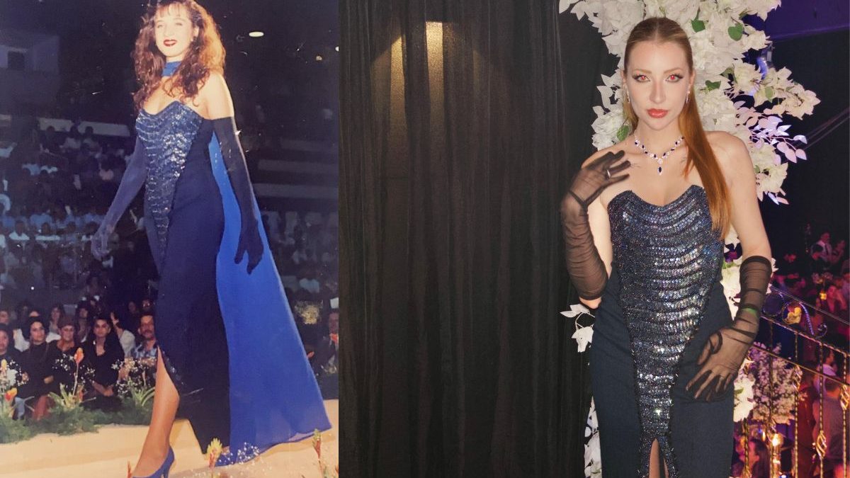 FOTOS: Vestido de miss usado pela mãe em 1992 é resgatado pela filha para a formatura após 34 anos guardado e ganha nova vida em SC