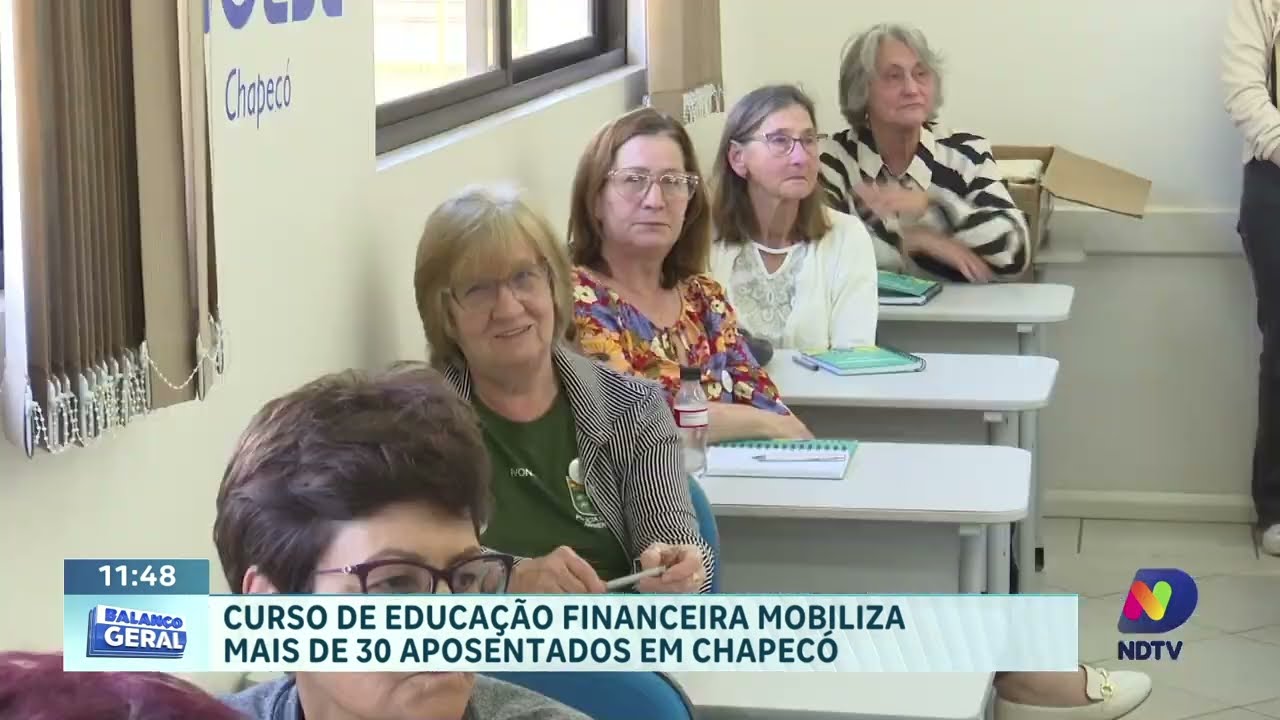 Curso ajuda aposentados a cuidar melhor das finanças em Chapecó