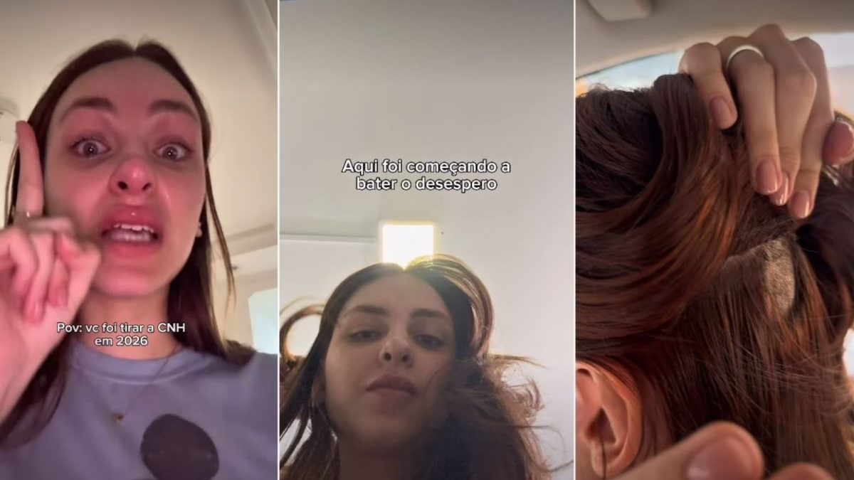 Mulher chora ao ter cabelo cortado no novo exame toxicológico da CNH: ‘Fizeram um rombo’