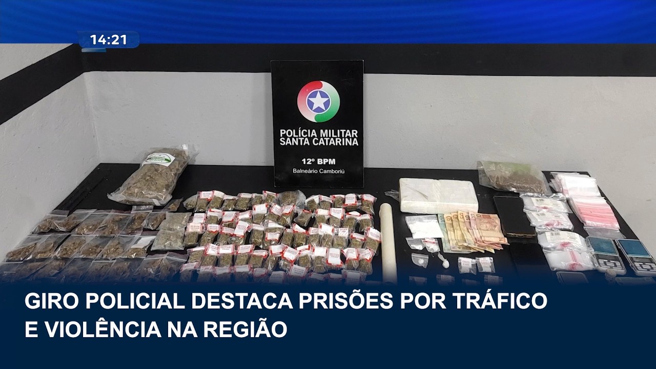 Giro de ocorrências reúne prisões e apreensões na região de SC