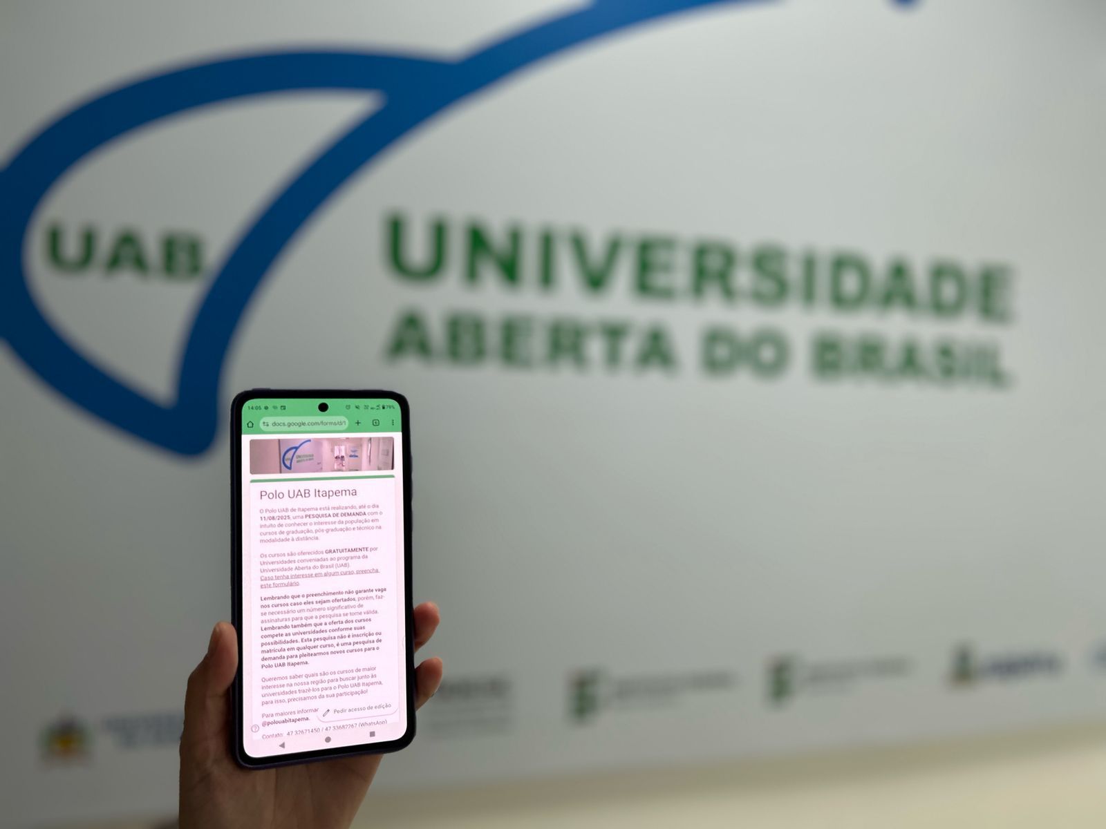 IFSC abre inscrições para Tecnólogo em Gestão Pública no Polo UAB Itapema