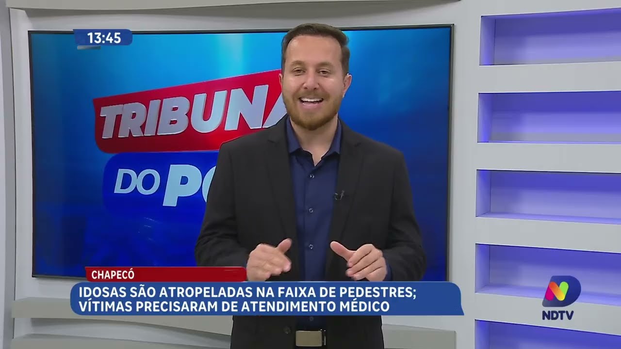 Duas idosas são atropeladas na faixa de pedestres em Chapecó