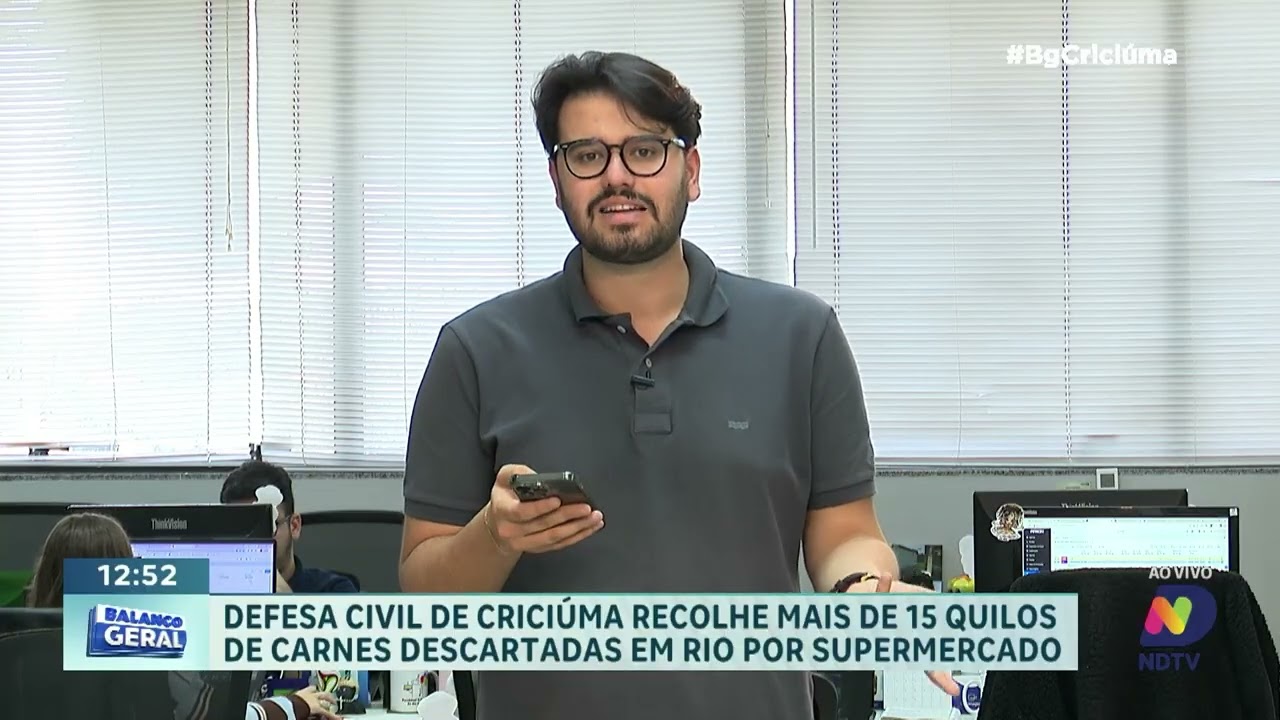 upermercado descarta mais de 15 kg de carne em rio em Criciúma