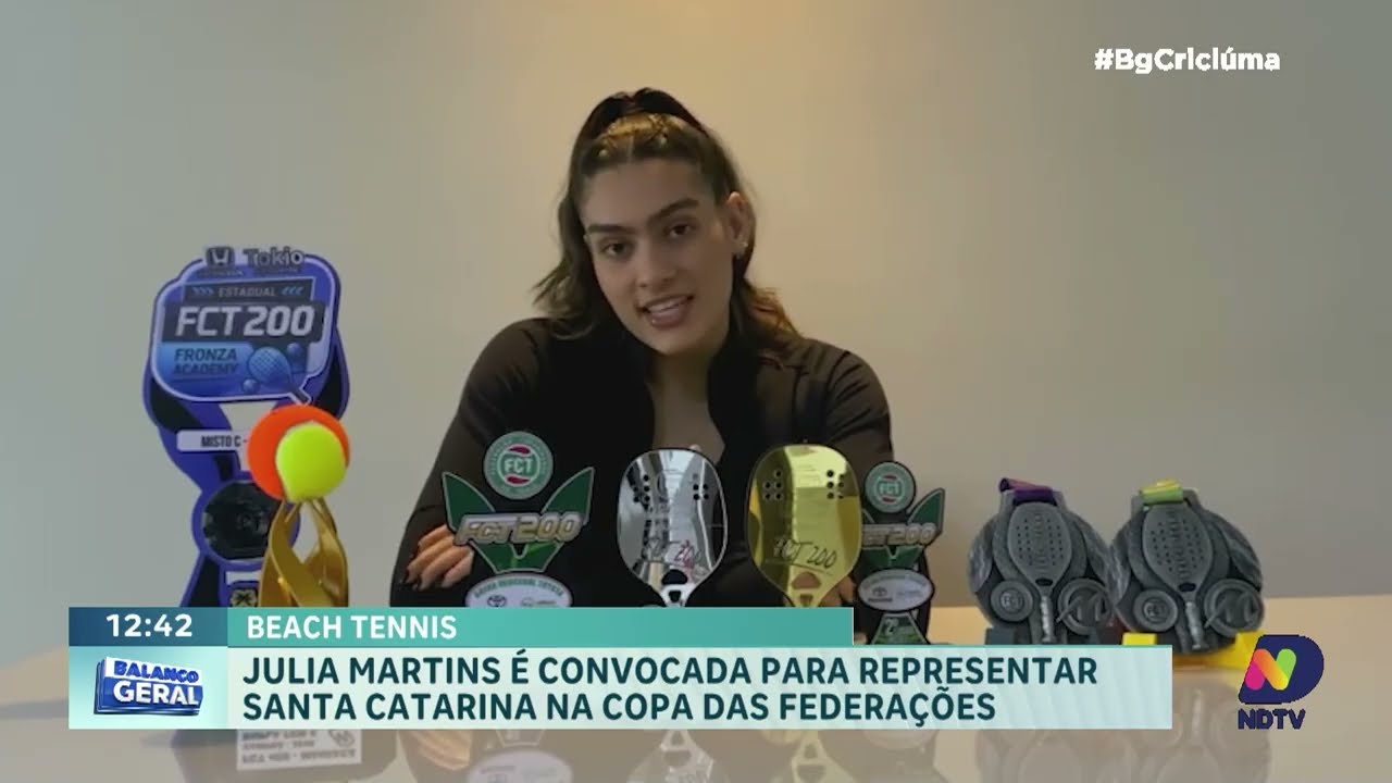 Atleta de Criciúma vai disputar a Copa das Federações de Beach Tennis