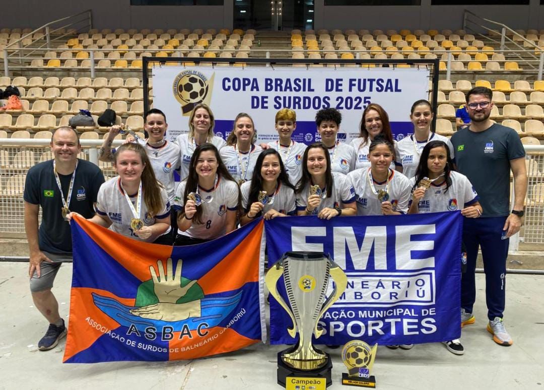 Equipes de BC buscam tricampeonato e pódio inédito na Copa Brasil de Futsal de Surdos