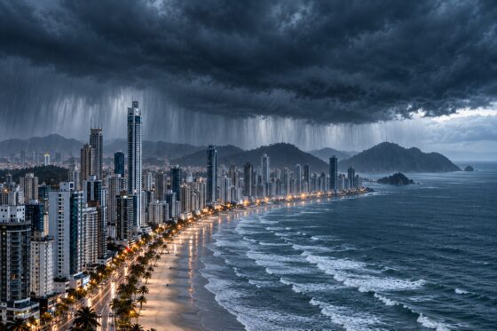 Frente fria traz chuva a BC e massa polar derruba temperaturas no feriadão