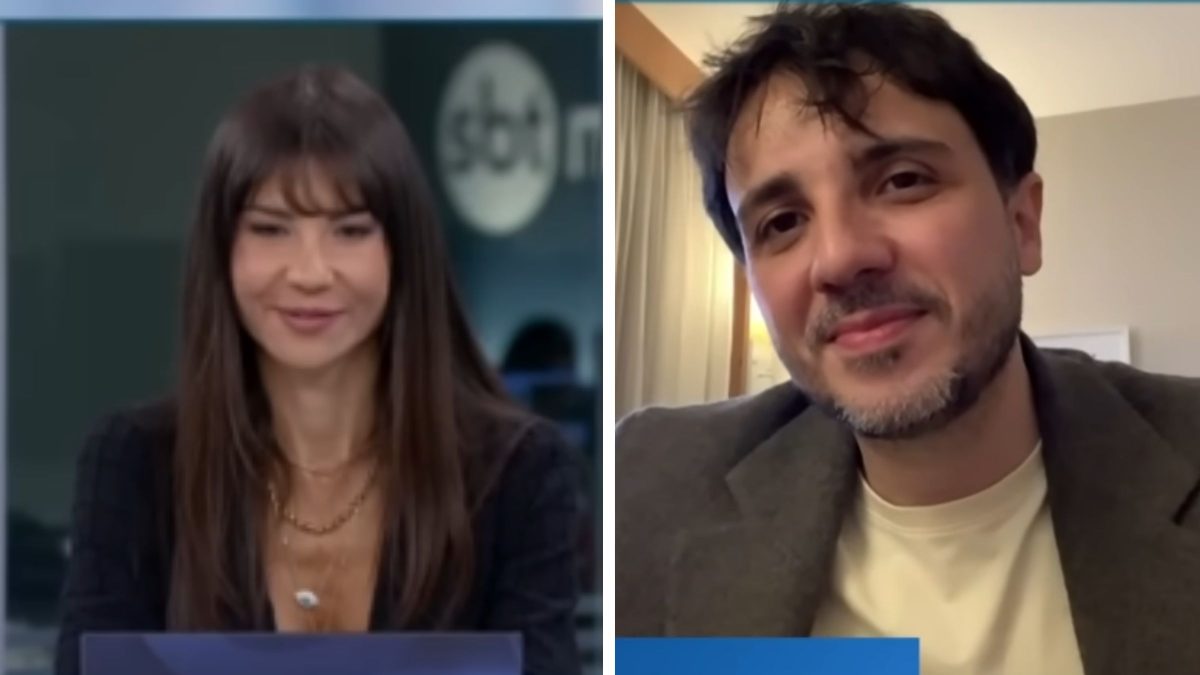 Será? Internet suspeita de ‘clima’ entre Renan Santos e apresentadora durante entrevista, mas contexto explica troca de sorrisos; entenda