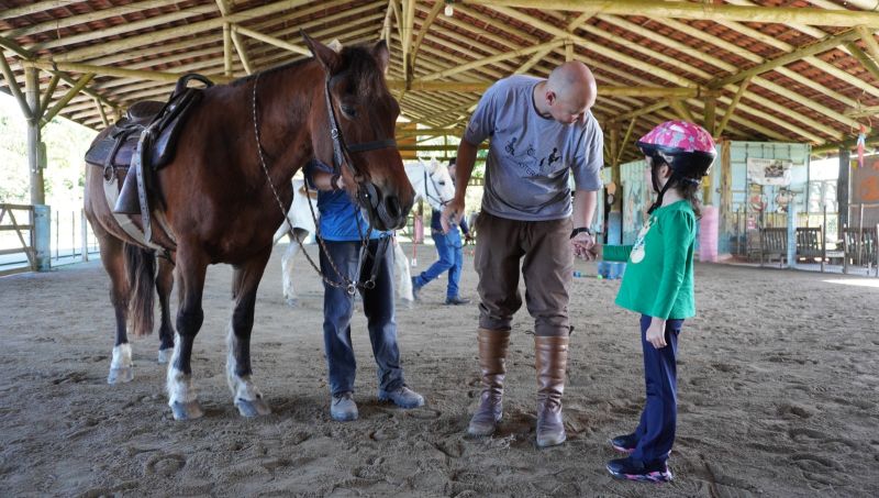 Equoterapia gratuita atende 120 crianças e adolescentes em Itajaí