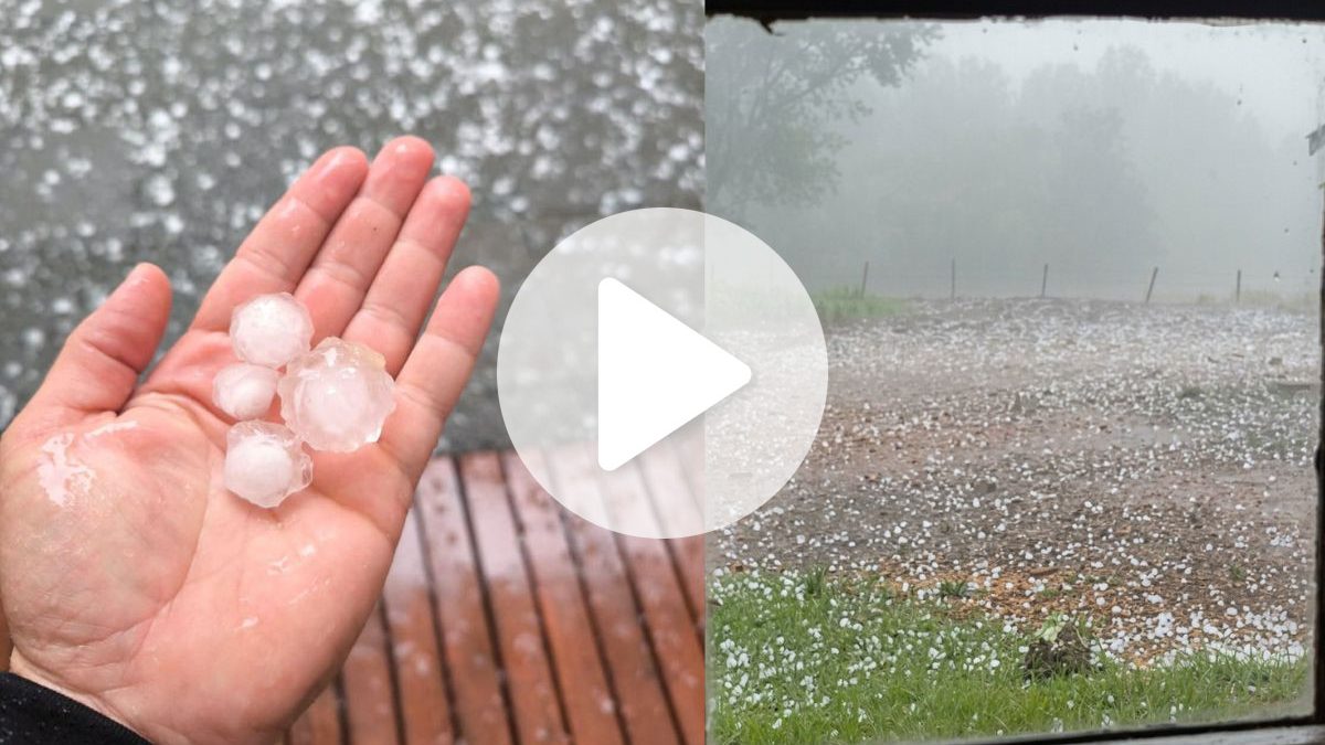 Granizo do tamanho de ‘bolas de gude’ atinge cidades do PR, assusta moradores e acende alerta para risco alto de tempestades